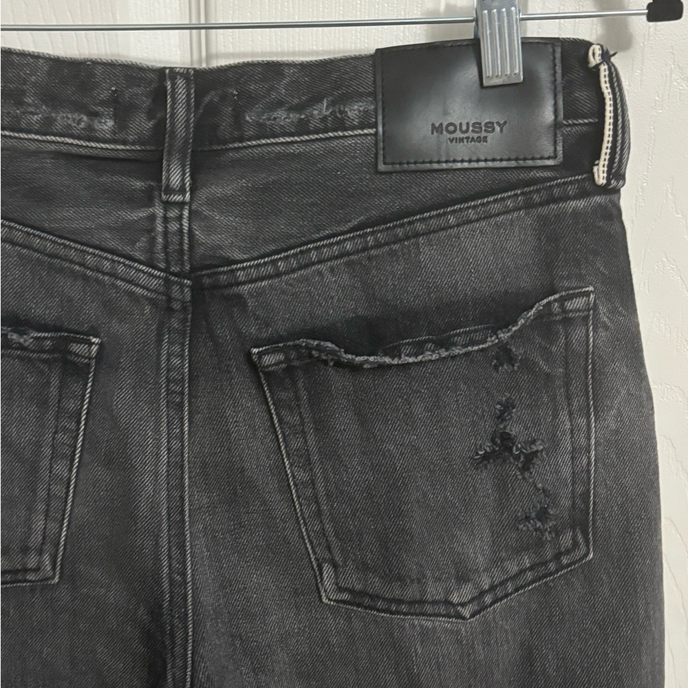 Moussy Vintage‎ | Ashleys Wide Straight Black Jeans Sz 28 - Picture 4 of 11
